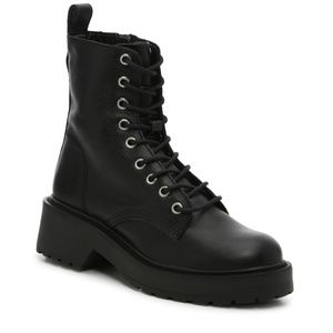 Steve Madden Black Tornado Platform Booties